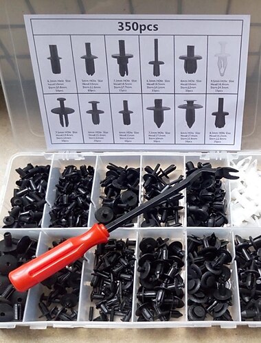 350 pz corpo macchina di plastica perno di fissaggio rivetti di fissaggio modanatura clip cacciavite corpo interno assortimento set he09 per audi bmw benz ford volvo 5