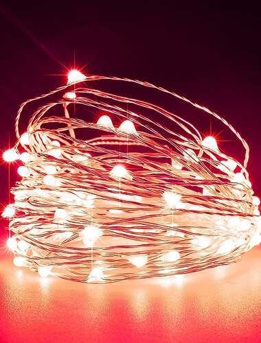  Luzes de Ferias de Festa de Recepcao de Casamento Elegante DC 5M Luzes de Fada 12V 1A Adaptador Luzes de Decoracao de Casamento LED Strings