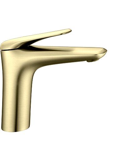 rubinetto per lavabo da bagno - singolo cromo / spazzolato / elettrodeposto centrale monocomando monofororubinetti per vasca / ottone rubinetto per lavabo da bagno - singolo cromo / spazzolato / elettrodeposto centrale monocomando monofororubinetti per vasca / ottone