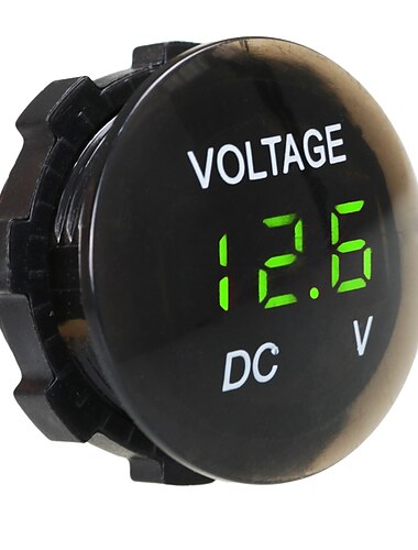  Affichage numerique de voltmetre etanche et antipoussiere de panneau numerique DC 12V-24V pour camion voiture moto SUV bateau ATV radoub accessoires