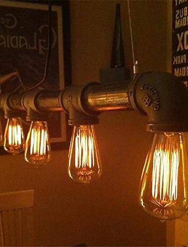  1 stk 60w gloedelampe vintage edison lyspaere retro dimbar dekorativ paere e26 e27 st64 varm hvit 2200-2300k 220-240v