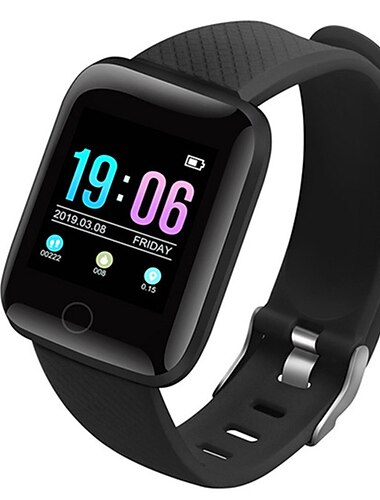  116 Plus Умные часы 1.3 дюймовый Смарт Часы Bluetooth Педометр Напоминание о звонке Датчик для отслеживания сна Совместим с Android iOS Женский Мужчины Водонепроницаемый IP 67 / Пульсомер / будильник