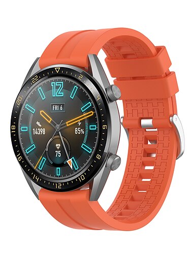 Klockarmband för Huawei Huawei Watch GT2 46mm Silikon Ersättning Rem Andningsfunktion Sportband Armband