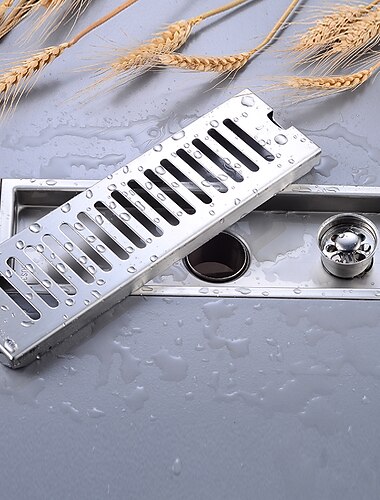 kreativa moderna avlopp i rostfritt stål, golvmonterade rektangulära badrumstillbehör