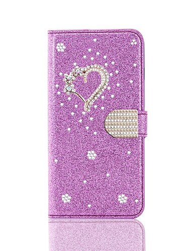 هاتف غطاء من أجل iPhone 17 Pro Max 17 Air 16 15 14 Pro Max Plus 16e 13 12 11 Pro Max Mini حافظة بطاقة المحفظة غطاء الوجه مع حامل بلينغ بريق لامعة حجر الراين جلد PU