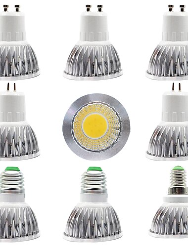  9pcs 12W LED Light Bulb Spotlight 1200lm E14 E26 E27 GU10 GU5.3 COB Dimmable Warm White White Daylight Track Lighting (90W Halogen Equivalent)