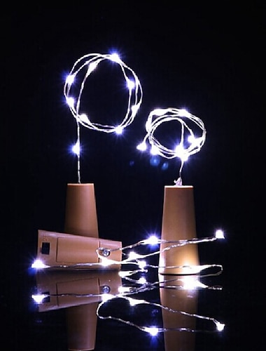  5pcs Luzes de Garrafa de Vinho LED com Rolha 2M 20 LEDs Luzes de Garrafa Rolha para Decoracao de Festa Casamento Halloween Bar