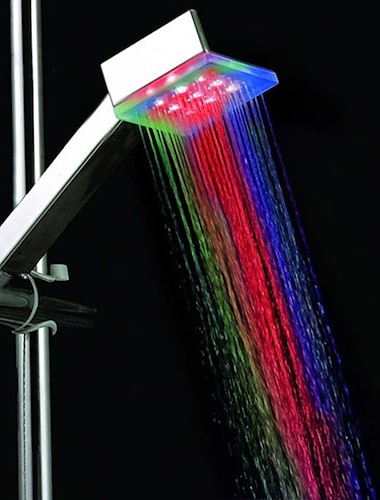  LED Shower Head Color Changing 2 Water Mode 7 Color Glow Light Automatically Changing Handheld Showerhead