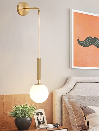  مصابيح حائط على الطراز الاسكندنافي LED شمعدانات جدارية لغرفة المعيشة وغرفة النوم مصباح حائط من الألومنيوم 110-240 فولت لمبة غير متضمنة