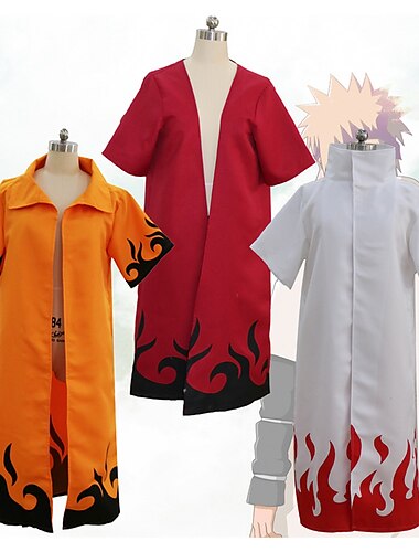  Inspired by Naruto Hatake Kakashi Minato Namikaze Uzumaki Naruto Anime Cosplay Costumes Japanese Cosplay Tops / Bottoms Cloak For Unisex