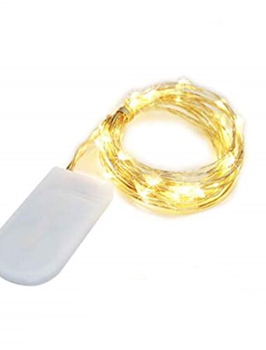 Eclairages a guirlande de reception de mariage 24 pieces 1M 10Leds eclairages decoratifs LED a guirlande eclairages exterieurs en fil de cuivre fonctionnement a piles CR2032 decoration de fete de