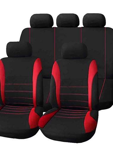9 Stück / Satz Autositzbezug bequemer staubdichter Sitzschutz Stoff Kunst schützen Kissen Autositze Auto-Styling Auto Innenraum Autos Universal Vollsitzpolsterbezug