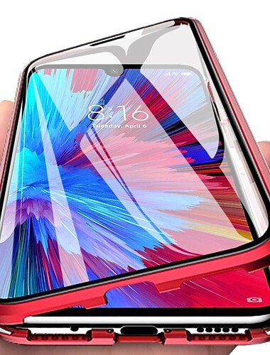 telefone Capinha Para Huawei P40 Pro P30 Pro P20 Pro Huawei Mate 20 pro Caso de Adsorção Magnética Dupla Face Tela curva Resistência à Queda nos Quatro Cantos Transparente Cor Sólida Vidro Temperado