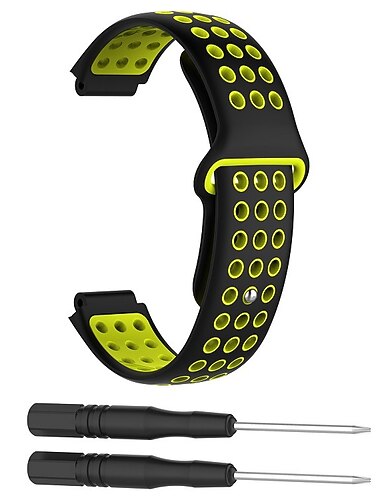  Pulseiras de Relogio para Garmin Forerunner 220/230/235/620/630/735XT Approach S20 / S6 / S5 Silicone macio Substituicao Alca com ferramenta de remocao Ajustavel Pulseira Esportiva Pulseira