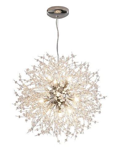  Lampadari a globo placcati moderni a 12 luci fuochi d\artificio led luci a sospensione in stile nordico soggiorno sala da pranzo base lampadina g9