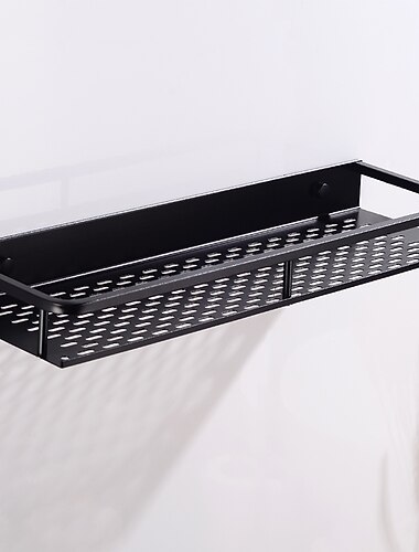 アルミトイレラック壁掛け黒ホテルペンダント長方形ネットブルー収納ラックバスルームアクセサリー