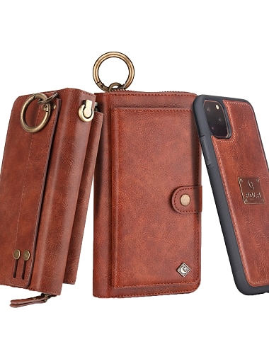 puhelin Etui Käyttötarkoitus iPhone 17 Pro Max 17 Air 16 15 14 Pro Max Plus 13 12 11 Pro Max Mini Lompakkokorttikotelo Irroitettava Magneetti Koko vartalon suoja Retro aitoa nahkaa