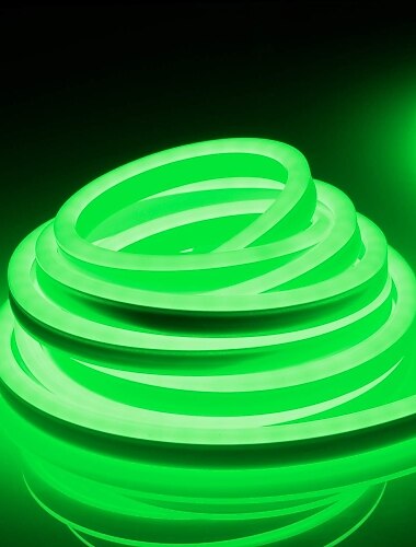  5m 16.4ft Neon-LED-Streifen Lichtschlauch flexibel wasserdicht warmweiss rot gelb blau gruen diy Outdoor Party Hintergrundbeleuchtung Dekor DC 12V