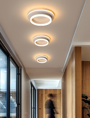  25cm led korridorlampe taklampe led rundt design grunnleggende moderne kjoekken entré veranda balkonglampe sirkulaer taklampe husholdningslamper