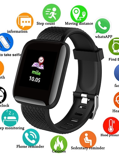  D13 Умные часы Смарт Часы Умные браслеты Bluetooth Педометр Напоминание о звонке Датчик для отслеживания сна Пульсомер Сидячий Напоминание Совместим с Android iOS Пульсомер Спорт