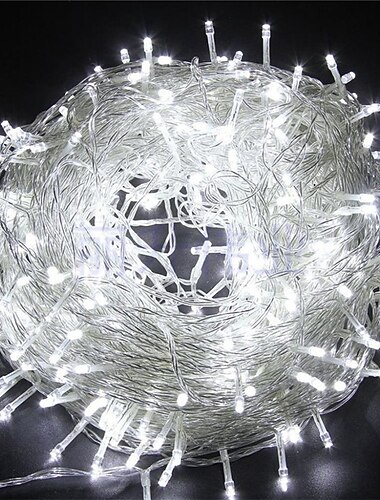 Weihnachtsdekoration Lichter 50m 400 LEDs Outdoor Indoor LED Dekor Fee Lichterketten 164ft Weihnachtslichter Weihnachtsbaum Dekorationsidee wasserdicht Eiszapfen für Girlande Terrasse