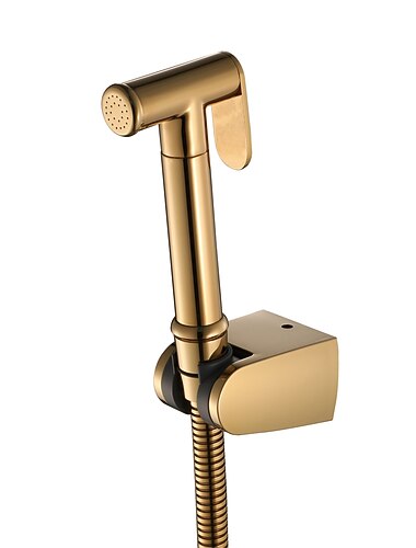  Pulverisateur de bidet a main ti-pvd gold avec base en abs et tuyau de 1,5 m