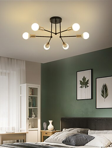  60 سم سبوتنيك ديزاين لاين تصميم أشكال هندسية فلوش جبل أضواء معدنية خطية مطلية بالكهرباء تشطيبات حديثة على الطراز الاسكندنافي 220-240 فولت