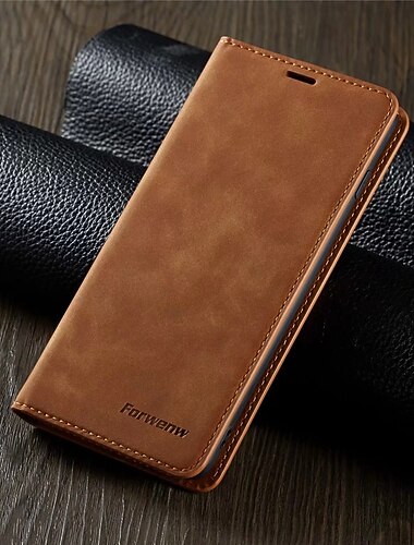  telefon Etui Til Samsung Galaxy S26 Ultra Plus S25 S24 S23 S22 S21 FE S20 Plus A14 A54 A73 Tegnebogskortetui Flip Etui Med stativ Slots til kortholder Magnetisk flip Ensfarvet PU Læder