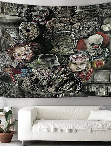  Horror Movie Chucky Hanging Tapestry Home Decor Carpet 150*130/230 * 180/ 150 * 150/200 * 150 cm Beach Towel