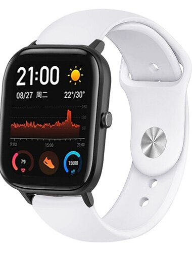  Horlogeband voor Amazfit GTS 4,4mini, 3,2,2mini, 2e, GTR 42mm, Bip U Pro, U, 3 Pro, 3, S lite, S, lite Zachte siliconen Vervanging Band Sportband Polsbandje