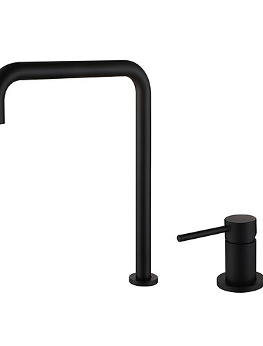  kran do umywalki łazienkowej, czarny/chrom/szczotkowane złoto/różowe złoto wykończenie szeroko rozpowszechniony pojedynczy uchwyt podwójny otwór bateria umywalkowa bateria umywalkowa z przełącznikiem