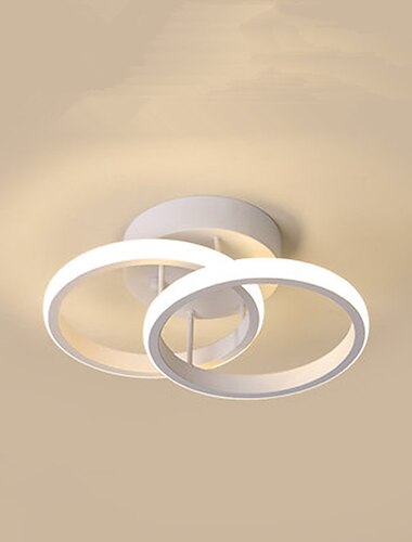  1-lumiere 24cm led plafonnier design circulaire simple anneau lampe de couloir en aluminium pour chambre lampe chambre balcon 110-120/220-240 22w