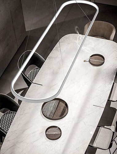  led medálfény 40w téglalap alumínium fekete festett befejezi a modern lámpát étkező éttermi kávézó