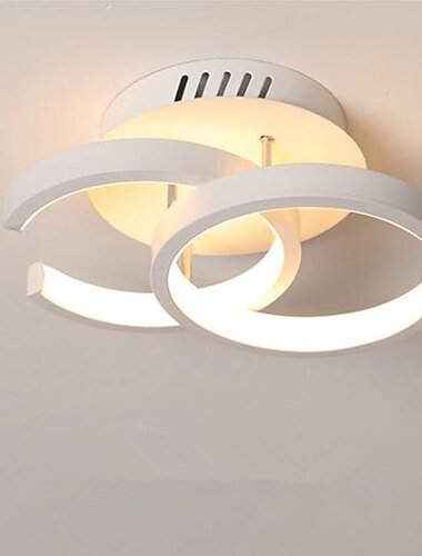  1-luce 22,5 cm plafoniera a led moderno stile semplice camera da letto soggiorno personalita creativa forme geometriche dimmerabile portico in metallo nell\illuminazione della porta 18w