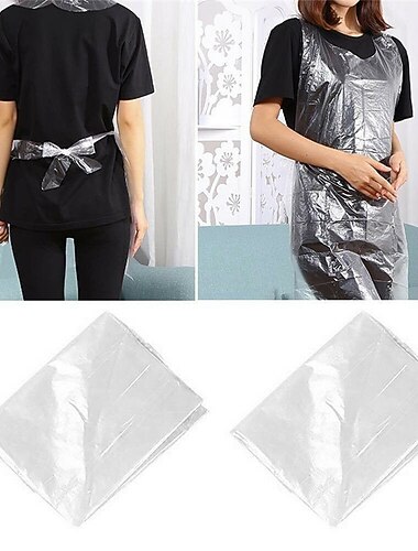 caixa de 100 pcs aventais descartáveis de plástico impermeável