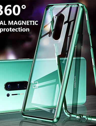  funda magnetica para oneplus 9 pro 8 t pro 7t pro 7 pro nord funda protectora de telefono de vidrio templado de doble cara de metal