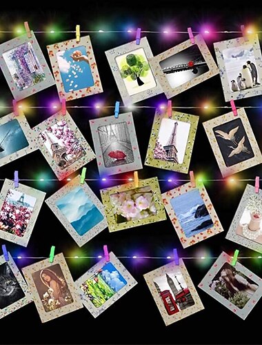  foto clip lichtslingers 3 m led kerstverlichting outdoor bruiloft decoratie batterij-aangedreven kerst patio bruiloft decoratie party home