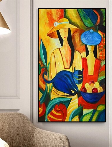 pittura a olio 100% fatto a mano dipinto a mano arte della parete su tela astratta moderna donne colorate decorazioni per la casa arredamento tela arrotolata senza cornice non allungata pittura a olio 100% fatto a mano dipinto a mano arte della parete su tela astratta moderna donne colorate decorazioni per la casa arredamento tela arrotolata senza cornice non allungata