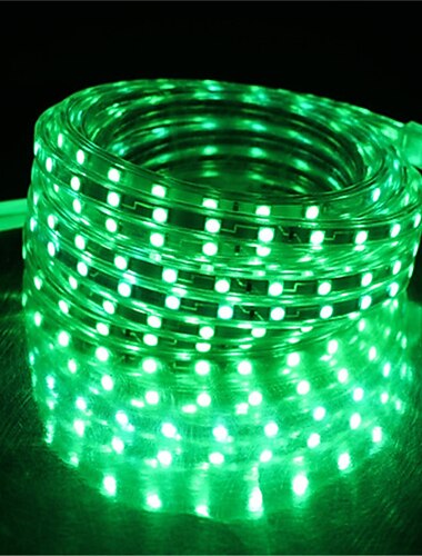  3m smd 5050 led strip licht waterdicht 220v 5050 led strip verlichting diode tape vakantie decoratie lamp led string lint 60 leds / m met eu plug