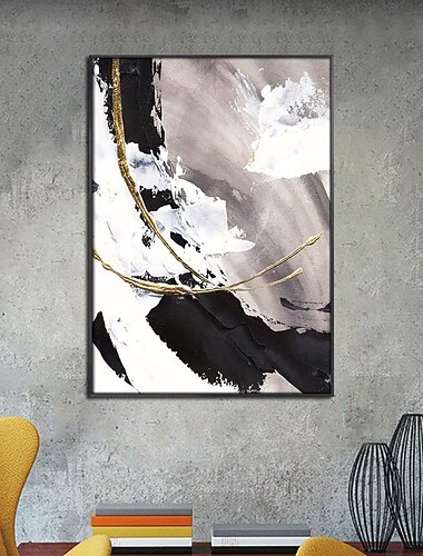  Hang-OElgemaelde Handgemalte Vertikal Abstrakt Landschaft Zeitgenoessisch Modern Ohne Innenrahmen (ohne Rahmen)