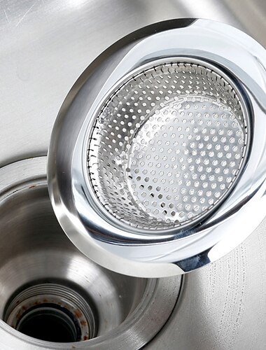 1 pc ביתי נירוסטה כיור מטבח מסננת ניקוז כלי מסך מסך פסולת אמבטיה