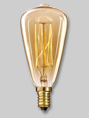  1 stk 40 W E14 ST48 Varm Gul Dekorativ Gloedelampe Vintage Edison lyspaere 220-240 V / RoHs / CE