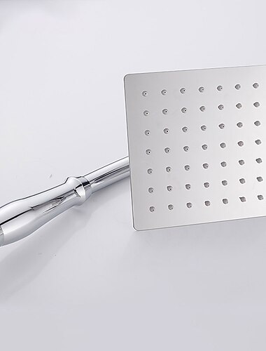  Cap de duș cu efect de ploaie pentru baie, cu rotire de 8 inch, la 360 de grade, cromat, care economisește apă, braț extensibil pentru duș, cap de duș manual