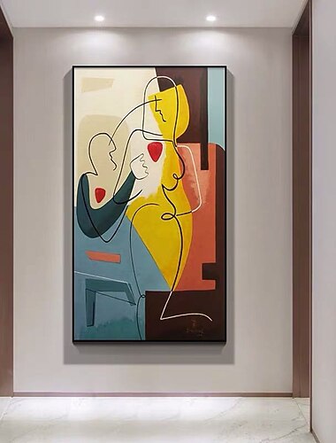 100% handgemaltes Ölgemälde im Pablo Picasso-Stil auf Leinwand Cuadros Poster Wandbild für Wohnzimmer Dekor ohne Rahmen gerollt