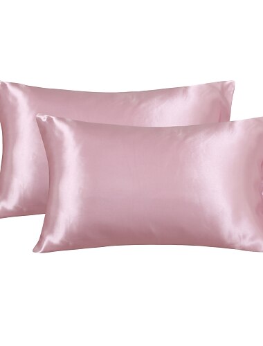 Satynowa poszewka na poduszkę do włosów i skóry 2-pak jedwabistych satynowych poszewek na poduszki bez zamka błyskawicznego Poszewki na poduszki z zapięciem na kopertę Garnitur