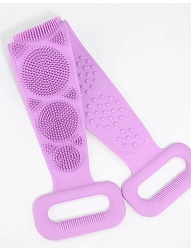 1 יחידה מקרצף גוף סיליקון מקלחת מברשת אמבט פילינג חגורת מברשת אחורי לשפשף גוף מנקה רצועת ניקוי אביזרי אמבטיה