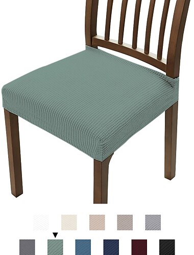 2 uds funda de asiento para silla de comedor funda elástica para silla negro suave liso color sólido duradero protector de muebles lavable para fiesta de comedor