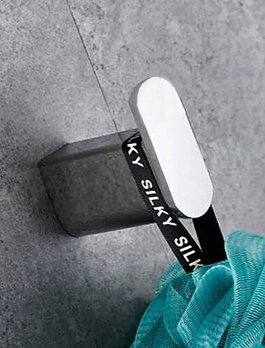 baderomstilbehør rustfri stålkåpekrok, håndklestang, håndkleholder, toalettpapirholder med hylle for mobiltelefonoppbevaringsspeil polert sølvfarget