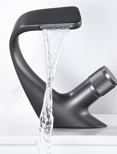 rubinetto per lavandino del bagno, novità rubinetti per lavabo con miscelatore a cascata rubinetti per vasca monocomando e monoforo con tubo per acqua calda e fredda