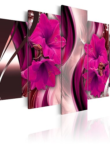  5 panouri perete artă pânză imprimeuri pictură lucrări de artă imagine floare decor acasă decor pânză laminată fără cadru neîntrerupt întins